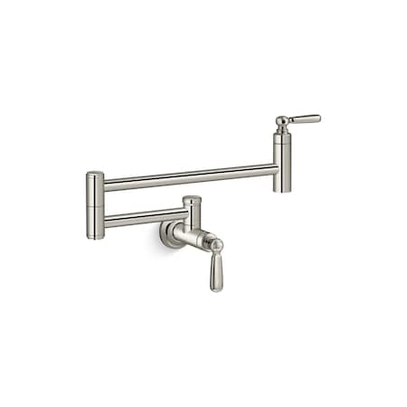 Kohler Wall-Mount Pot Filler in Vibrant Polished Nickel K-28359-SN